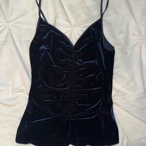 Armani Collezioni Blue Velvet Camisole